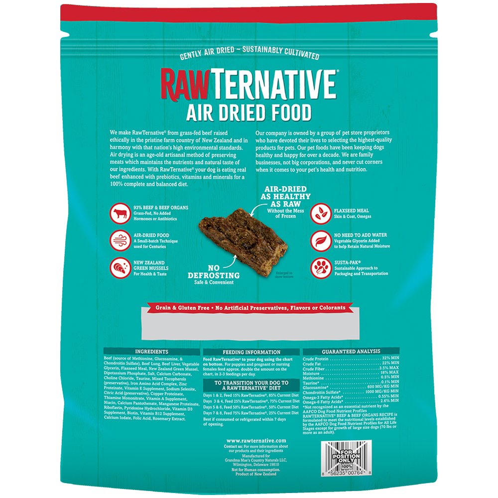 Rawternative Beef & Beef Organs Recipe Air-Dried Dog Food - Image 2