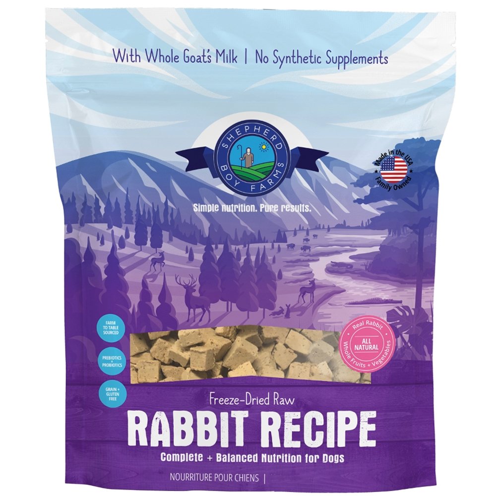 Shepherd Boy Farms Rabbit Recipe Freeze-Dried Raw Dog Food