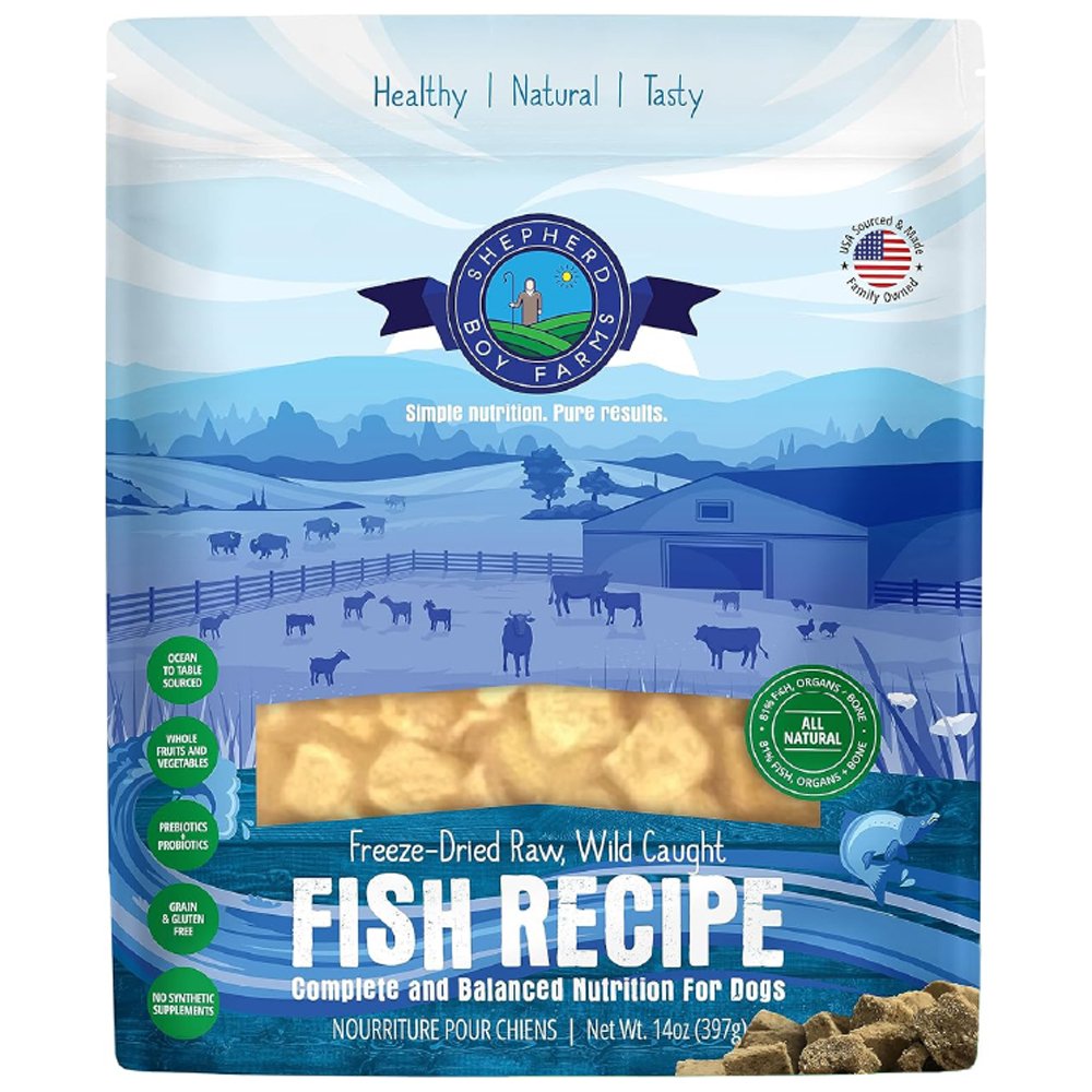 Shepherd Boy Farms Wild Caught Fish Recipe Freeze-Dried Raw Dog Food