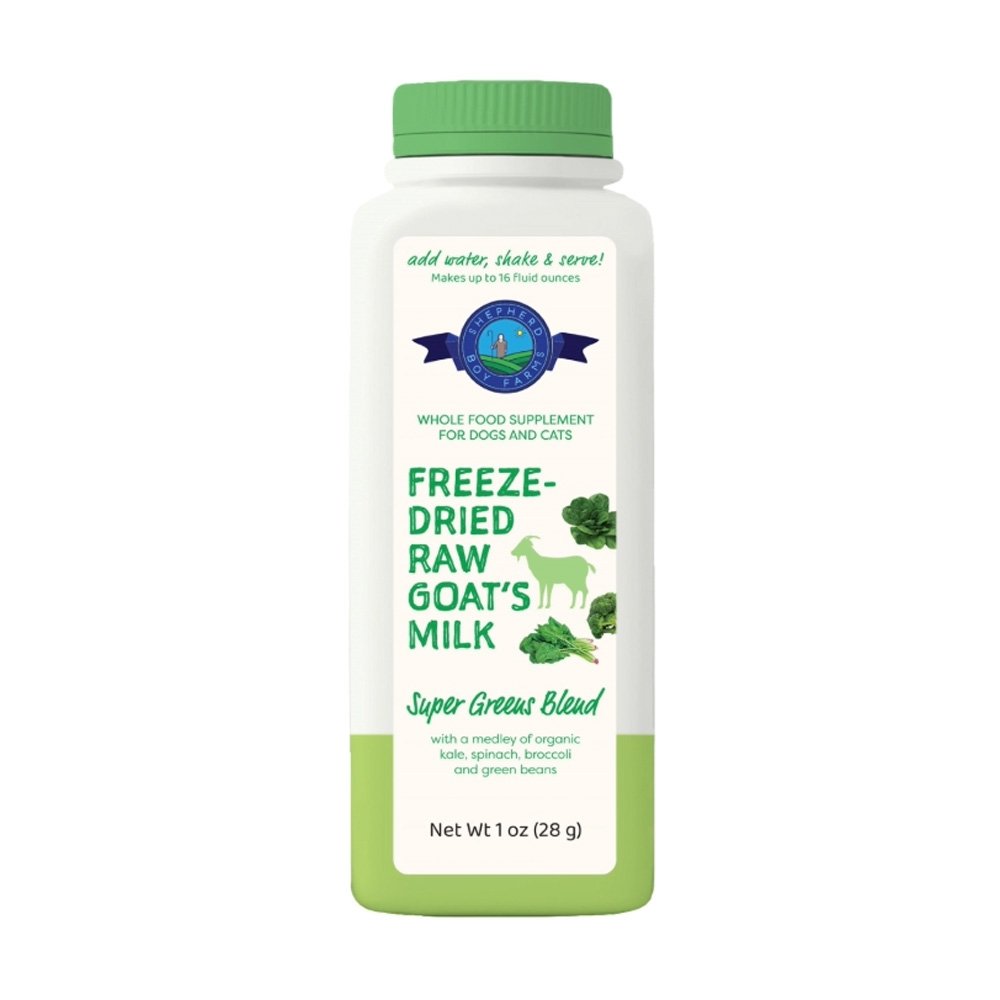 Shepherd Boy Farms Super Greens Blend Freeze-Dried Raw Goat's Milk for Dogs