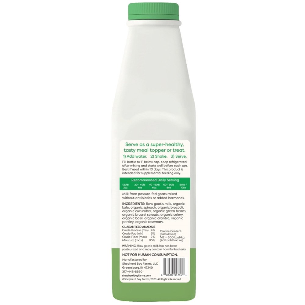 Shepherd Boy Farms Super Greens Blend Freeze-Dried Raw Goat's Milk for Dogs - Image 4