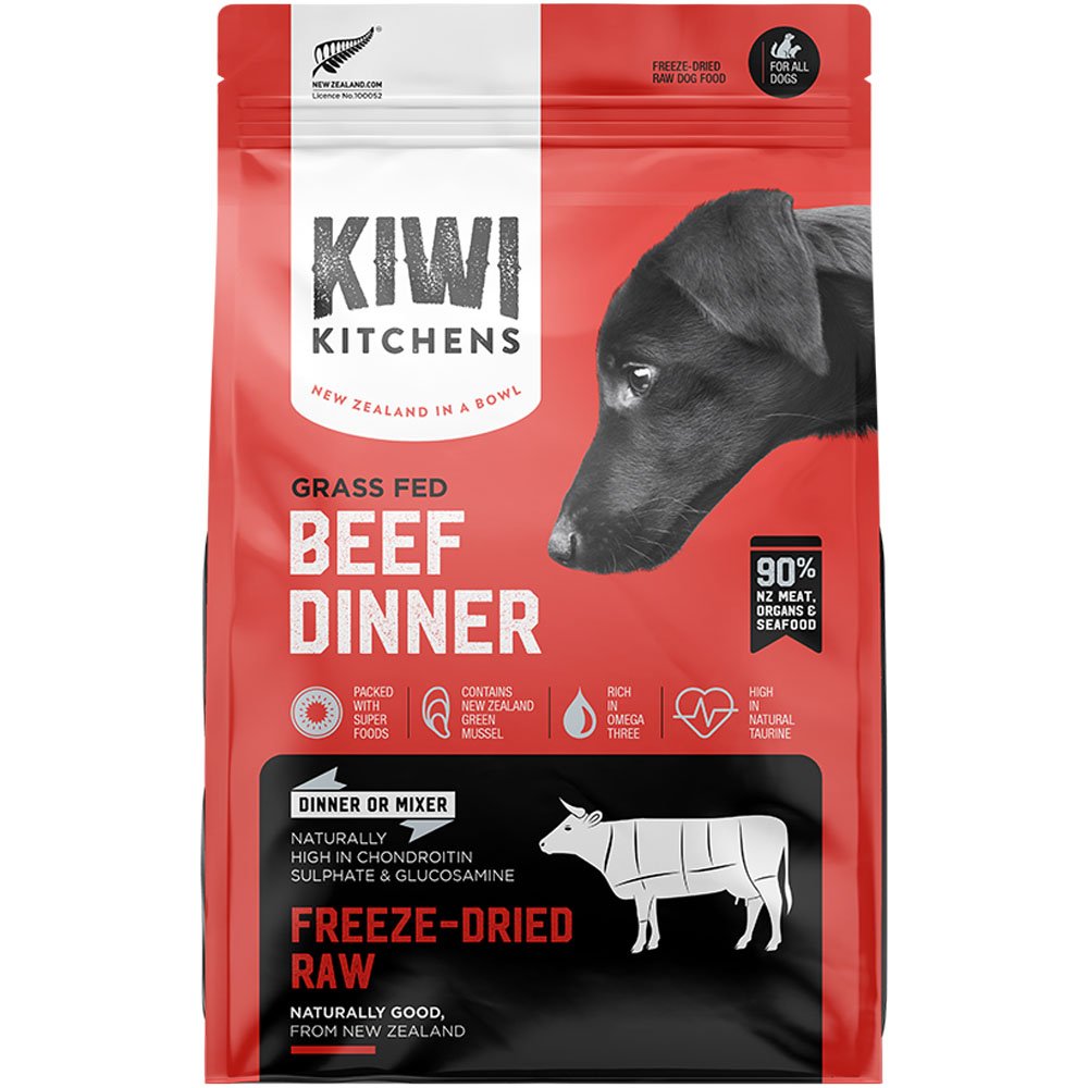 Kiwi Kitchens Grass Fed Beef Dinner Freeze-Dried Raw Dog Food