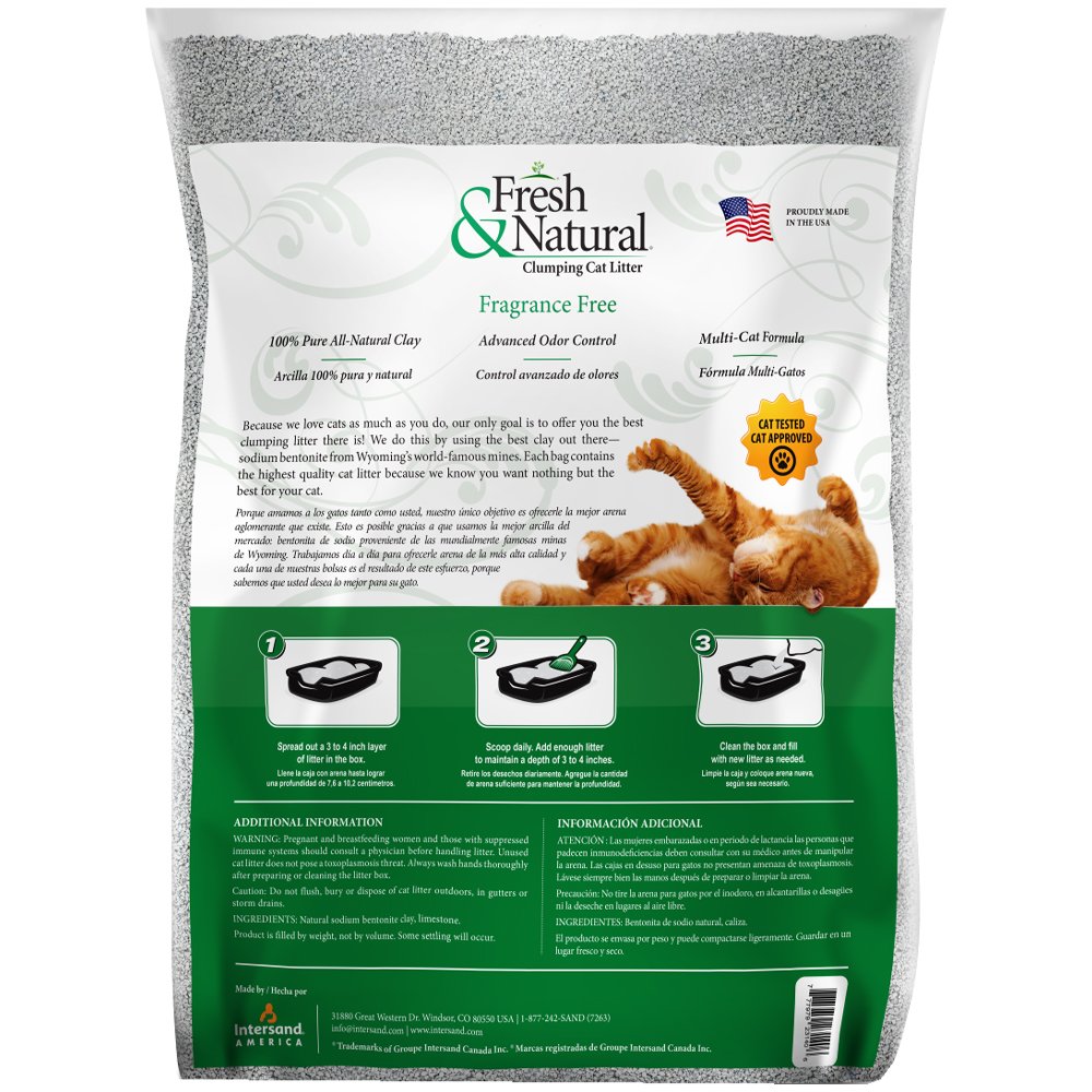 Fresh & Natural Advanced Odor Control Fragrance Free Clumping Cat Litter - Image 2