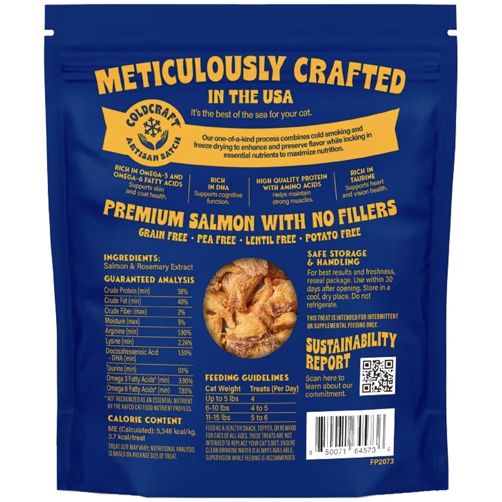 Finfare Sashimi Grade Salmon Nuggets Cold Smoked & Freeze-Dried Cat Treats - Image 3