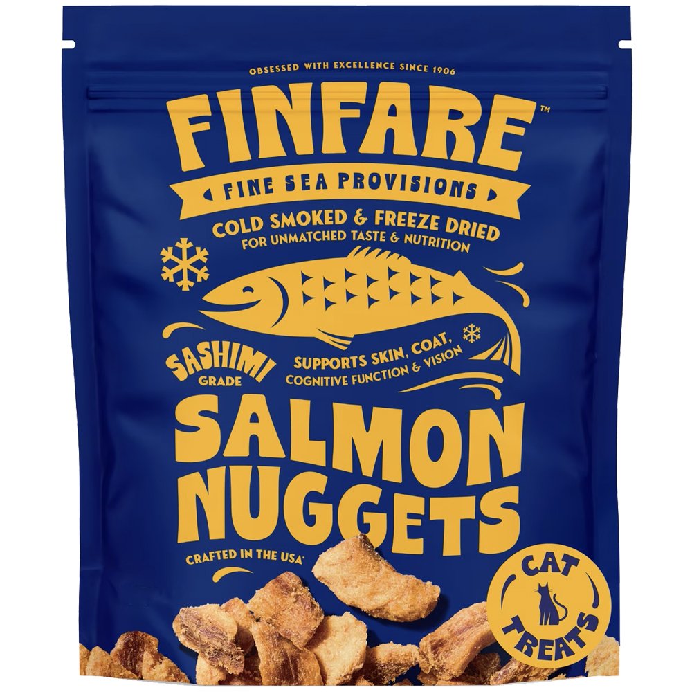 Finfare Sashimi Grade Salmon Nuggets Cold Smoked & Freeze-Dried Cat Treats