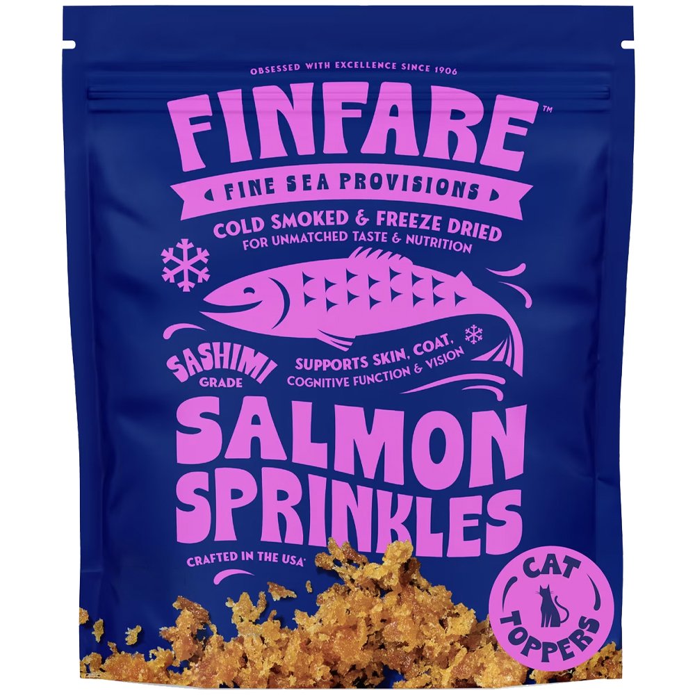 Finfare Sashimi Grade Salmon Sprinkles Cold Smoked & Freeze-Dried Cat Food Topper