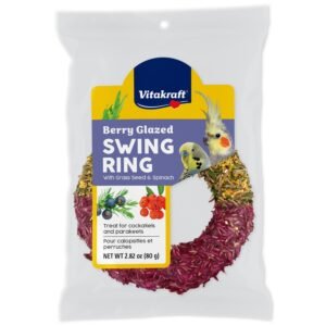 Vitakraft Wild Berry Glazed Swing Ring Bird Treat - 2.82 Oz