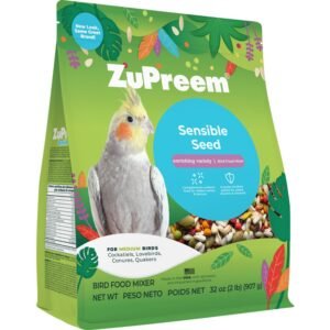 Zupreem Sensible Seed Bird Food For Medium Birds, 2-Lb