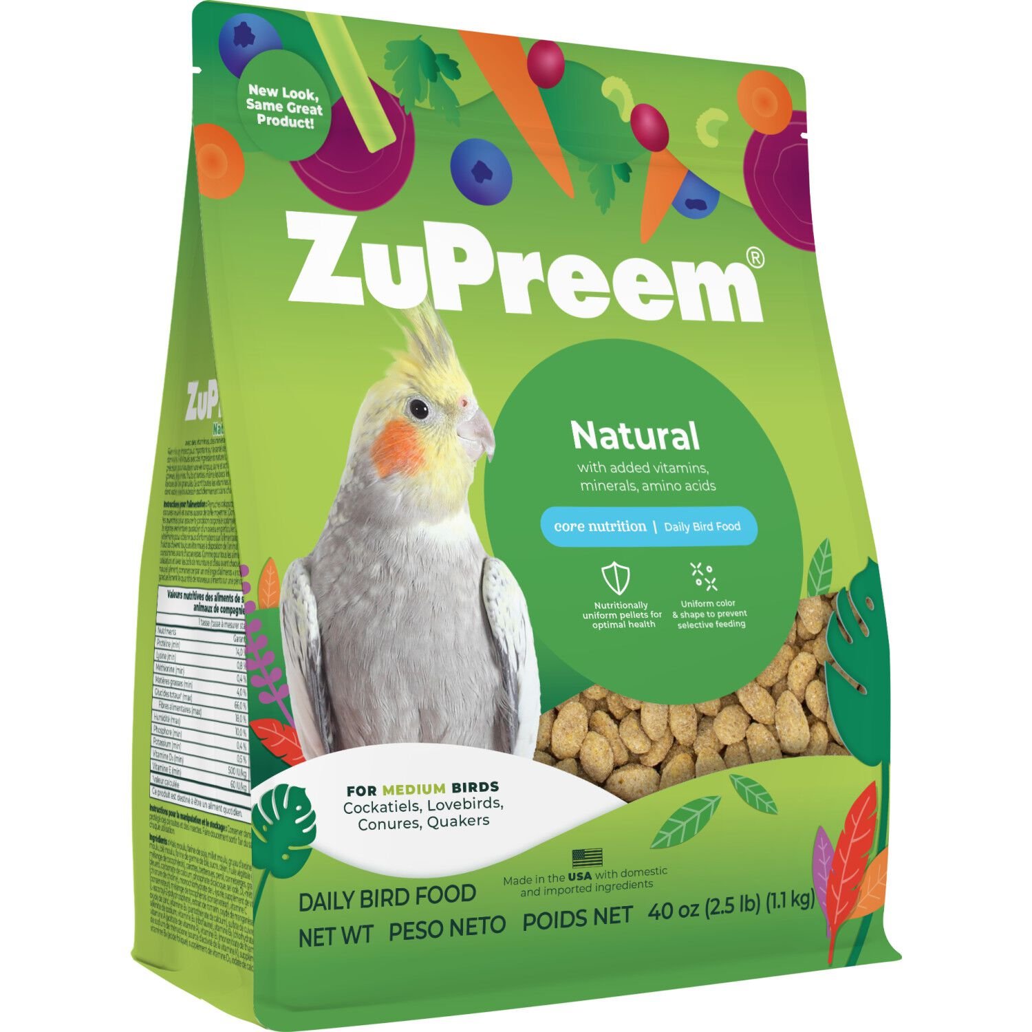 Zupreem Natural With Added Vitamins Bird Food For Medium Birds
