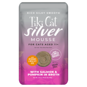 Tiki Cat Velvet Mousse w/ Salmon & Pumpkin in Broth Senior Wet Cat Food