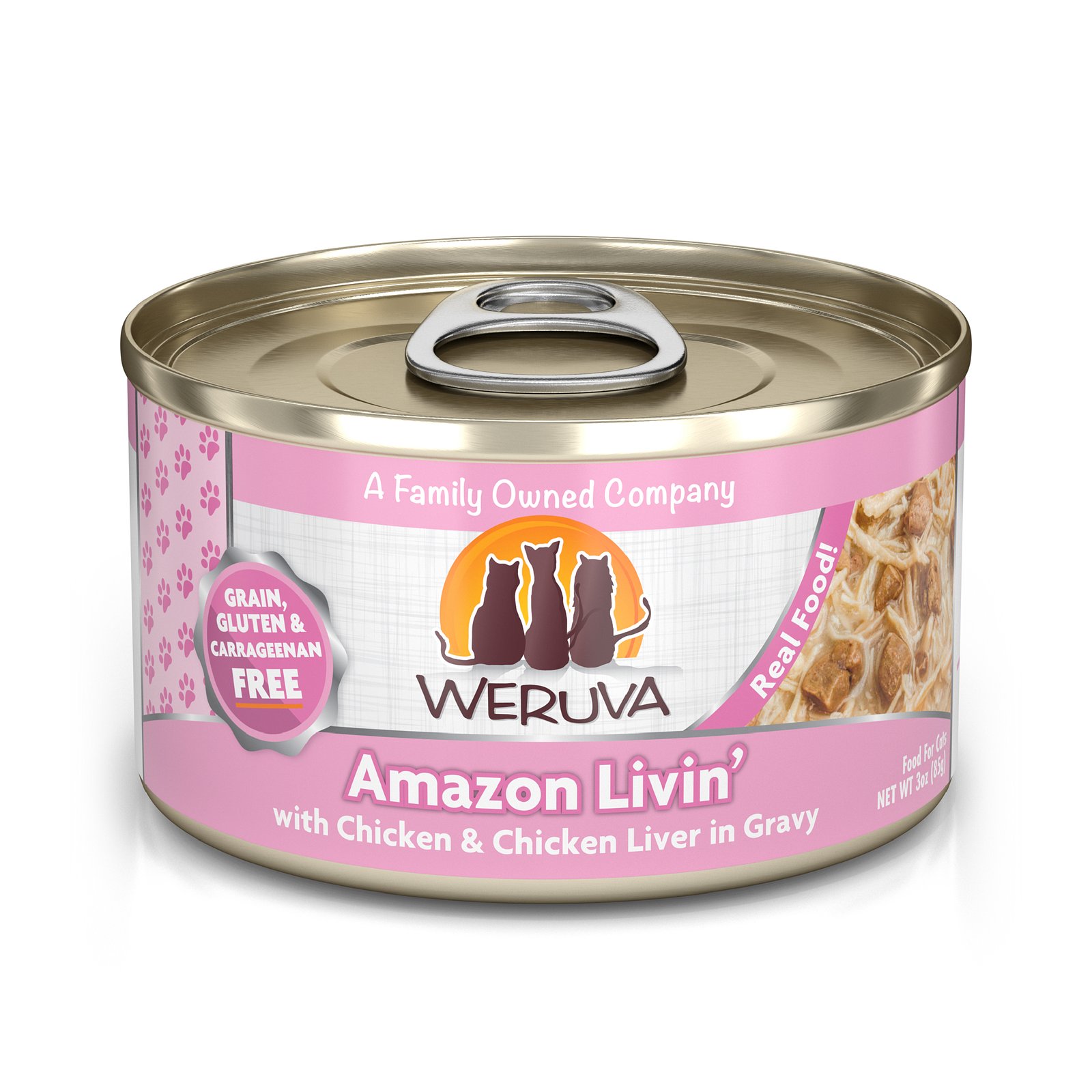 Weruva Amazon Livin' w/ Chicken & Chicken Liver in Gravy Canned Cat Food - Image 3