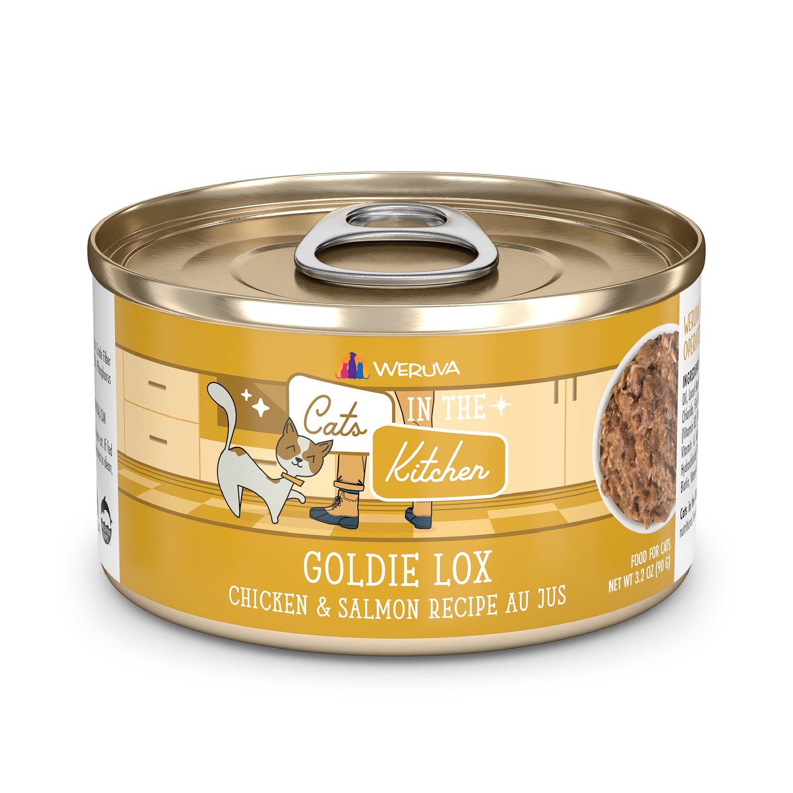 Weruva Cats in the Kitchen Goldie Lox Chicken & Salmon Recipe Au Jus Canned Cat Food