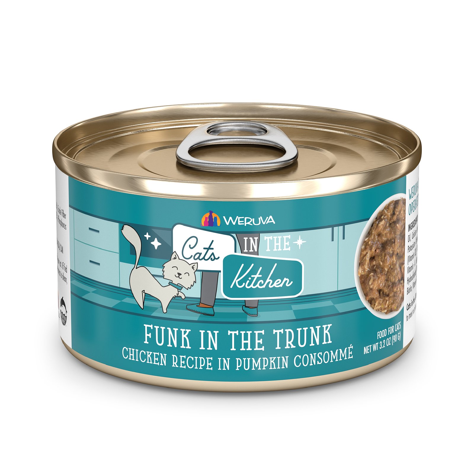 Weruva Cats in the Kitchen Funk in the Trunk Chicken Recipe in Pumpkin Consommé Canned Cat Food