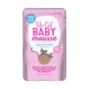 Tiki Cat Velvet Mousse w/ Chicken & Chicken Liver in Broth Wet Kitten Food
