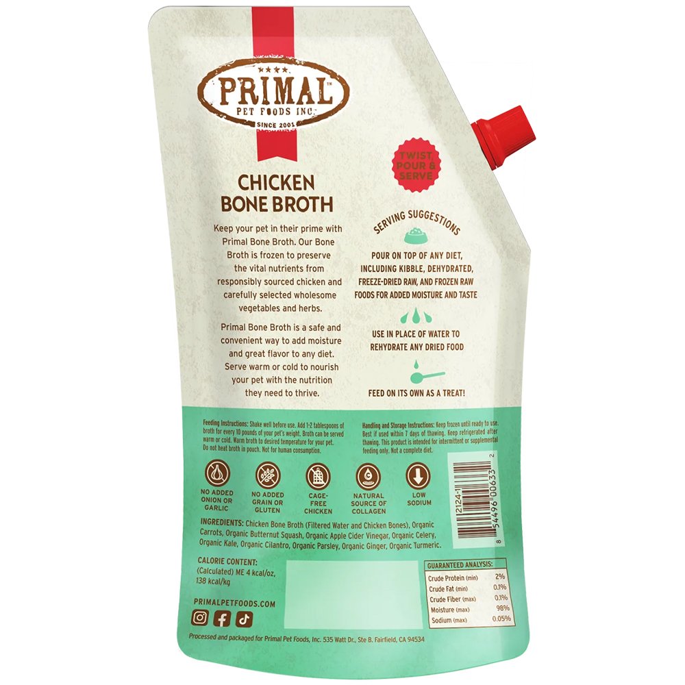 Primal Chicken Bone Broth for Dogs & Cats - Image 2