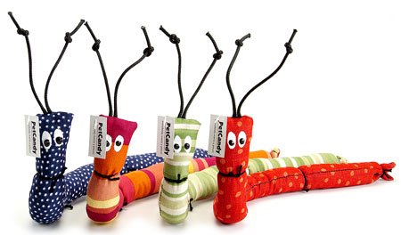 PetCandy Catnip Caterpillar Cat Toy, Assorted