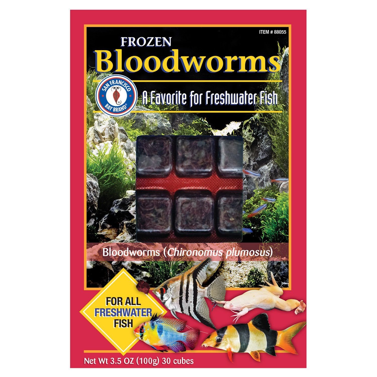 San Francisco Bay Frozen Bloodworms Fish Food