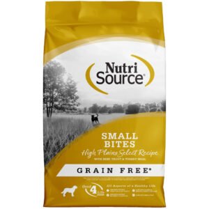 NutriSource Small Bites High Plains Select Recipe w/ Beef, Trout & Turkey Meal Grain Free Dry Dog Food