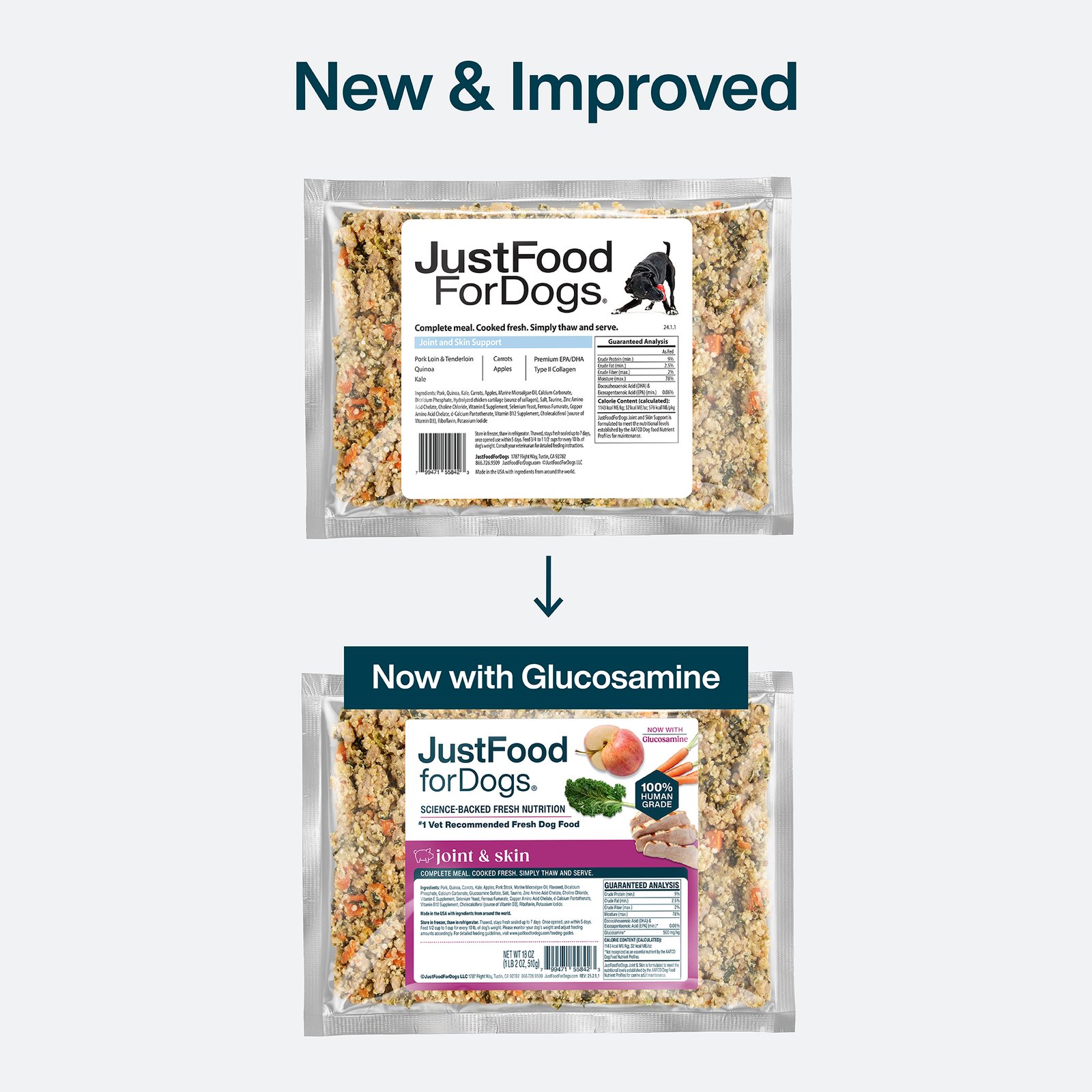JustFoodforDogs Joint & Skin Frozen Cooked Dog Food - Image 3