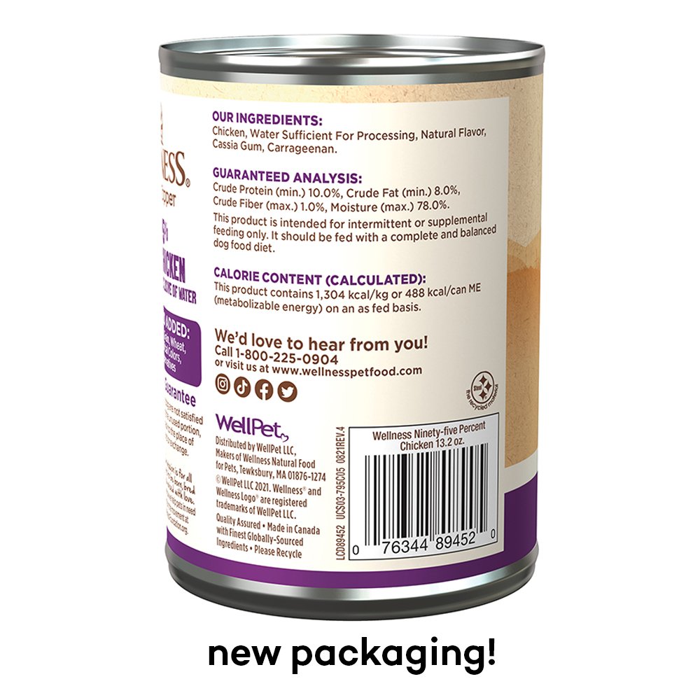 Wellness Ninety-Five Percent Mixer or Topper Chicken Canned Dog Food - Image 2