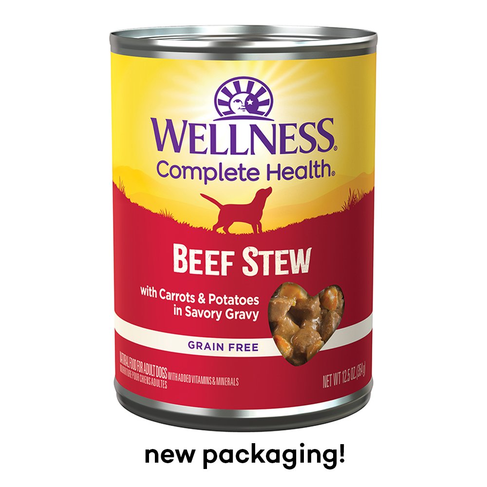 Wellness Complete Health Beef Stew w/ Carrots & Potatoes In Savory Gravy Canned Dog Food