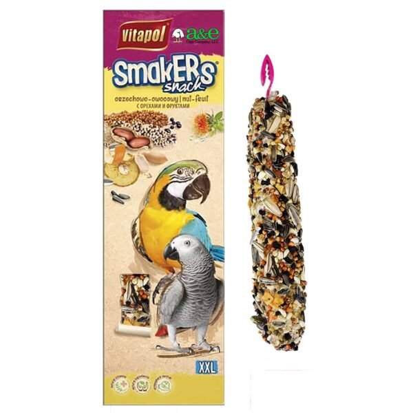 A&E Cage Vitapol Smakers Treat Parrot Xxl (Twin Pack) Nut Bird Treat