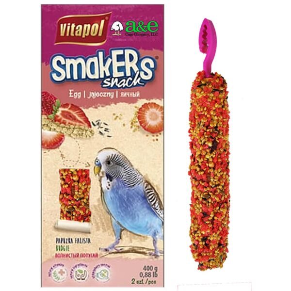 A&E Cage Vitapol Smakers Parakeet Treat Sticks (2Pk) Strawberry Bird Treat