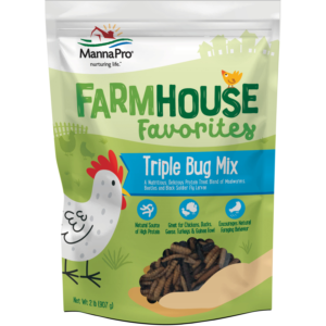 Manna Pro Farmhouse Favorites Triple Bug Mix Chicken Treats, 2Lb