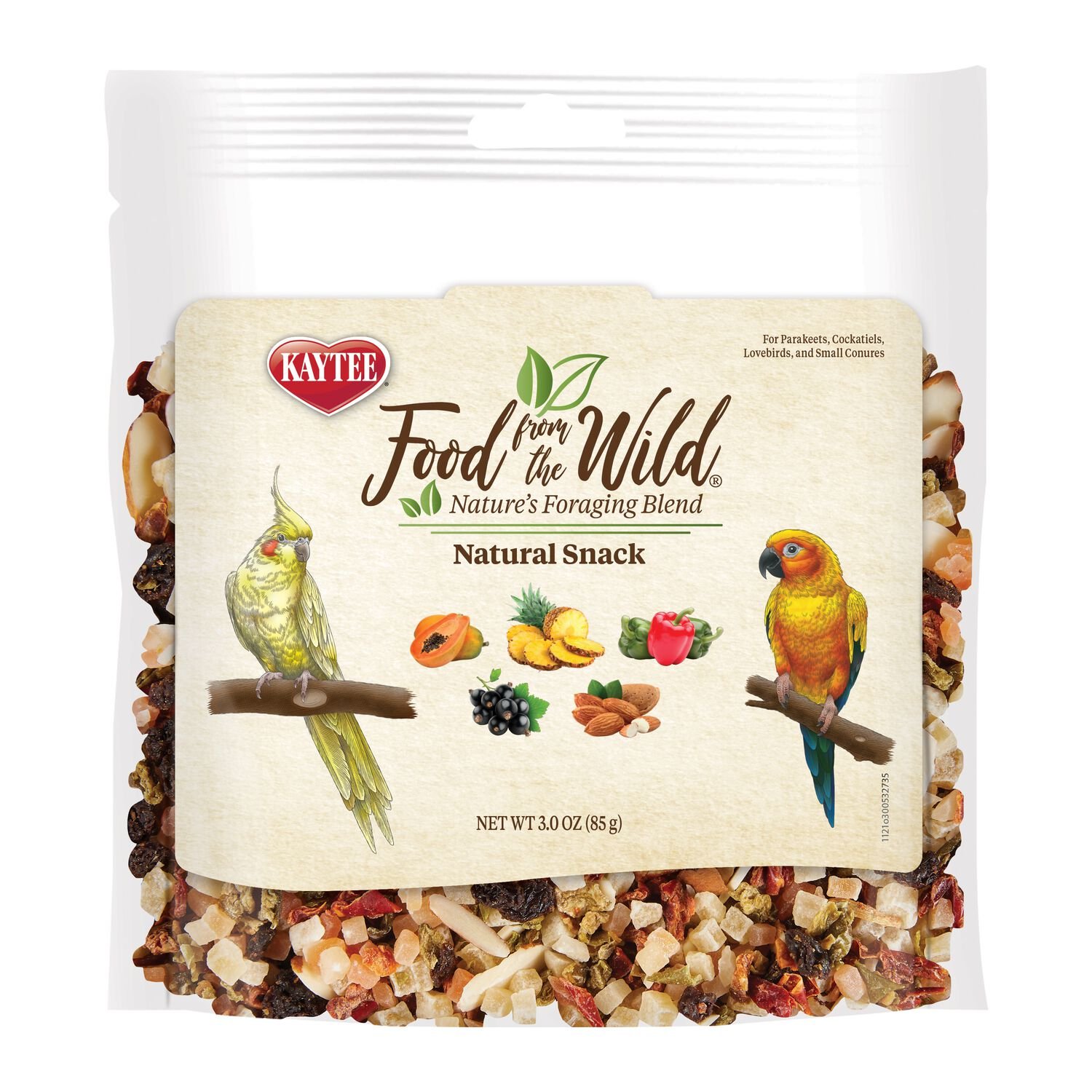 Kaytee Food From The Wild Limited Ingredient Natural Snack Small Bird Treats, 3-Oz