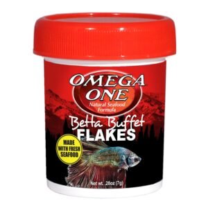 Omega One Betta Buffet Flakes Fish Food, 0.28-Oz