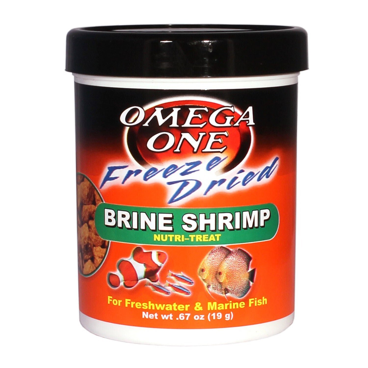 Omega One Freeze Dried Brine Shrimp Fish Food, 0.67-Oz