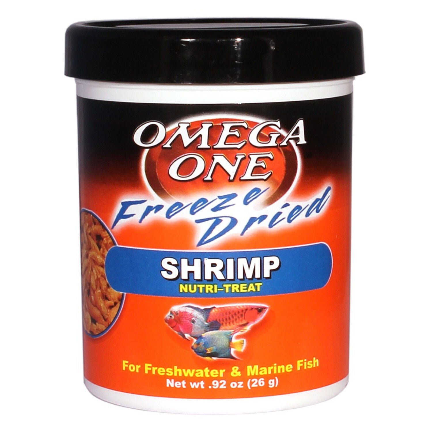 Omega One Freeze Dried Shrimp Fish Food, 0.85-Oz