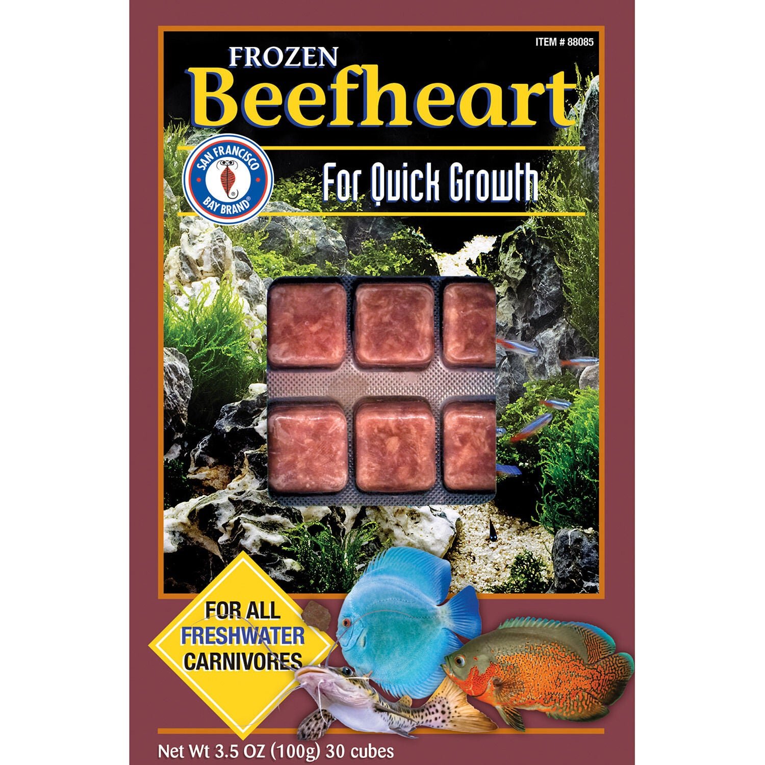 Frozen Beefheart Fish Food
