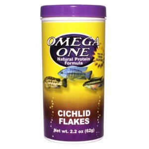 Omega One Cichlid Flakes Fish Food, 2.2-Oz