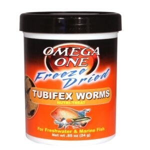 Omega One Freeze Dried Tubifex Worm Fish Food, 0.85-Oz