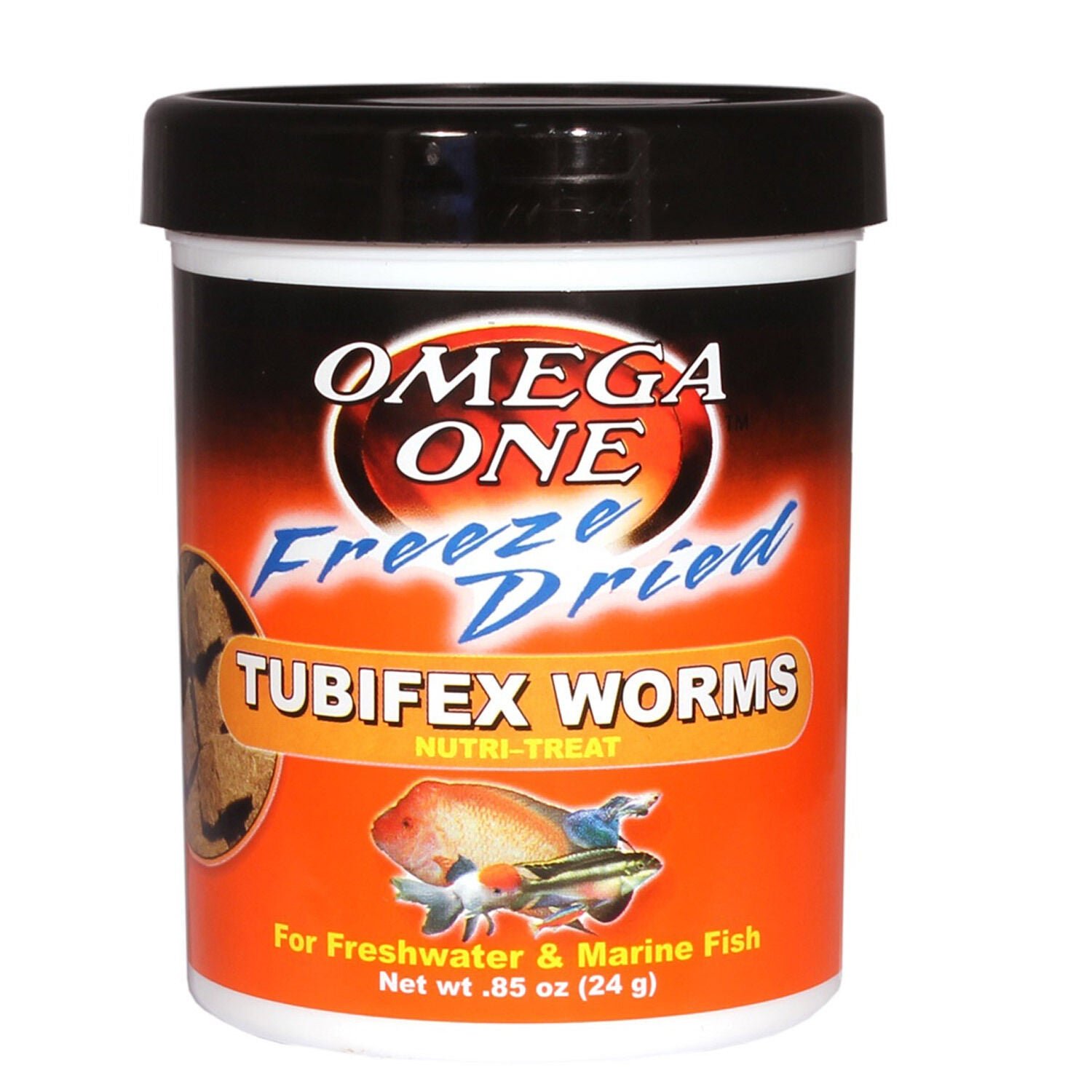 Omega One Freeze Dried Tubifex Worm Fish Food, 0.85-Oz