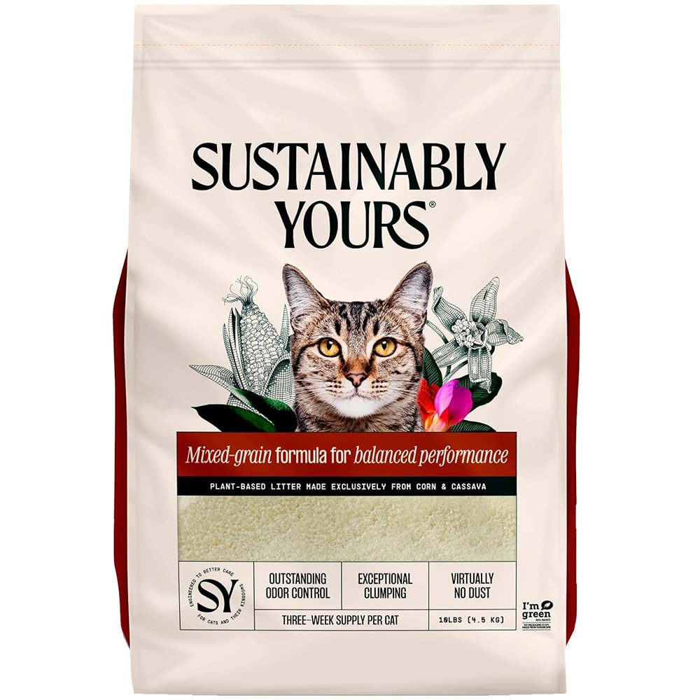 Sustainably Yours Mixed-Grain Formula Plant-Based Cat Litter