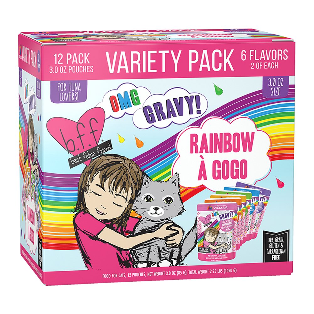 Weruva B.F.F. OMG Gravy! Rainbow A Gogo Variety Pack Wet Cat Food