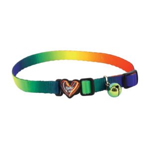 Safe Cat Dark Prism Heartbreaker Adjustable Cat Collar w/ Breakaway Heart Buckle